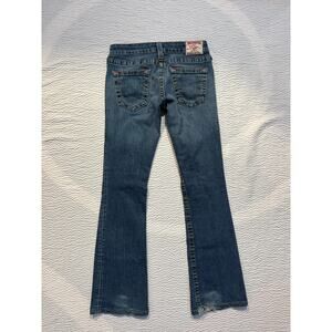 True Religion Jeans Womens Flare Size 28 Blue Denim Bootcut USA Made
